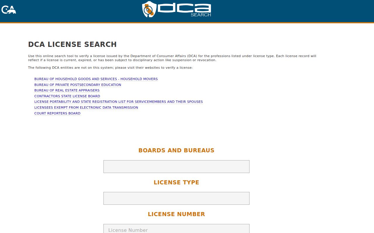 Menifee residents directory California professional license search