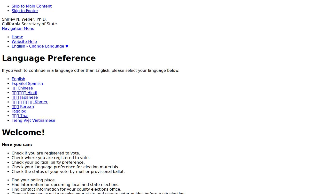 Menifee residents directory California voter status lookup