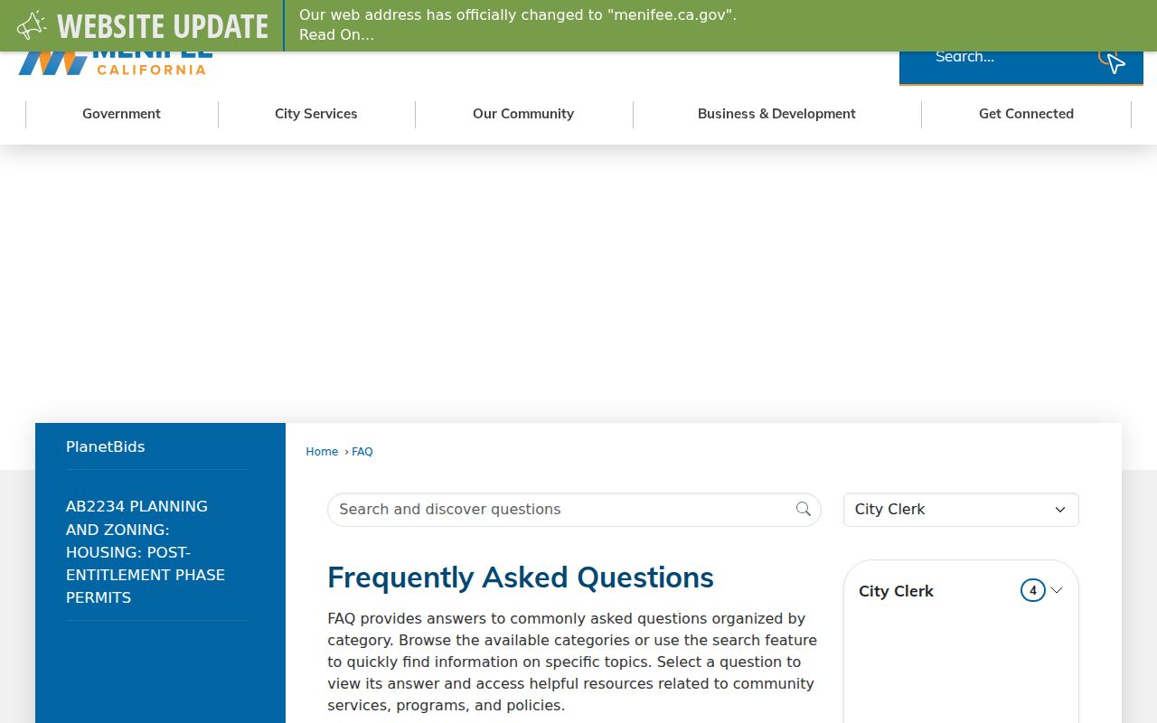 Menifee neighbors public records request guidance