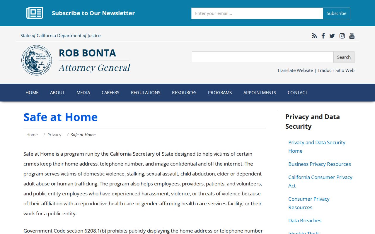 Menifee neighbors Safe at Home address privacy protection