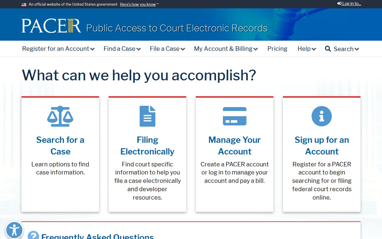 Menifee resident lookup federal PACER case search