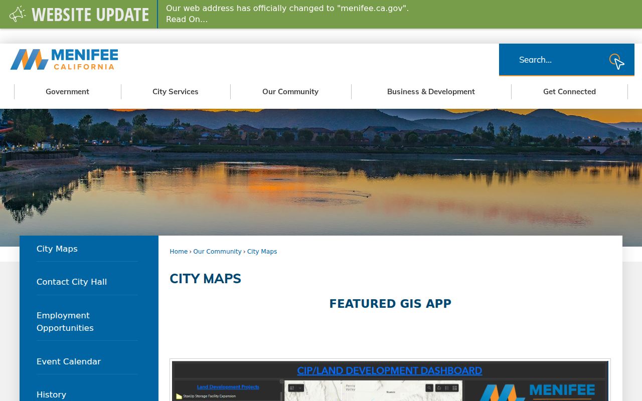 Menifee street directory city maps and boundary layers